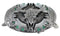 Turquoise Genuine Sterling Silver Cow Skull Eagle Belt Buckle EX48464